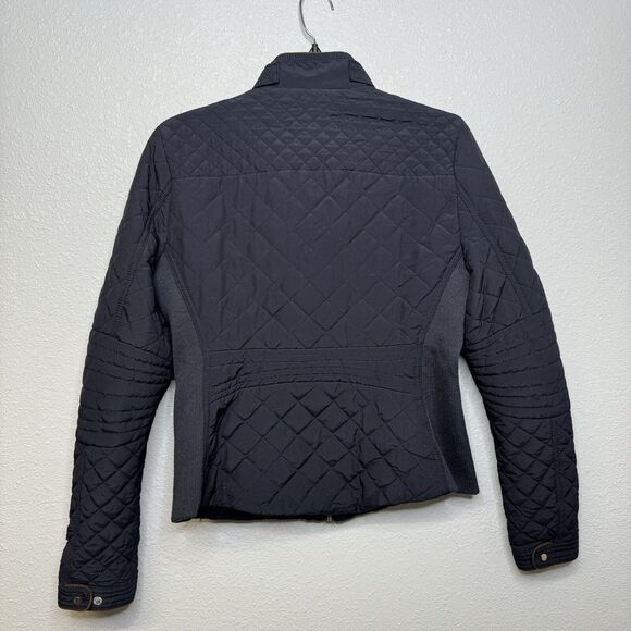 Zara Womens Quilted Puffer Jacket Long Sleeve Snap Button Size Large Fitted Slim - Picture 5 of 5